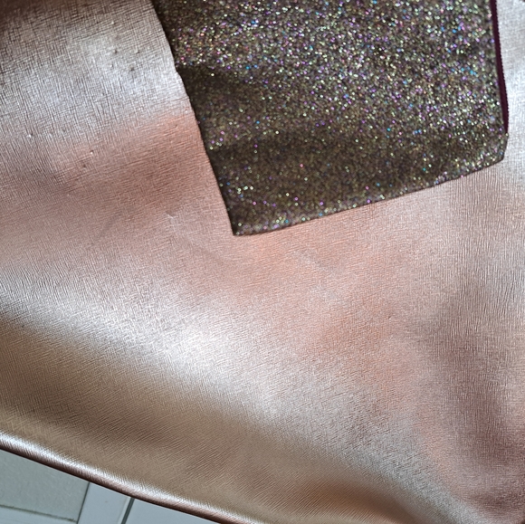 BATH BODY WORKS Faux Leather Rose Gold LIMITED EDITION BAG TOTE PURSE + Mini Set - Picture 8 of 10